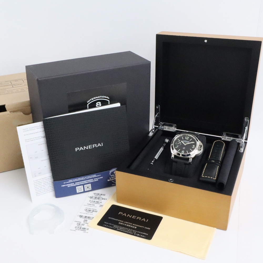 パネライ ルミノール ロゴ 44MM PAM01084 ブラック SS ラバー 手巻
