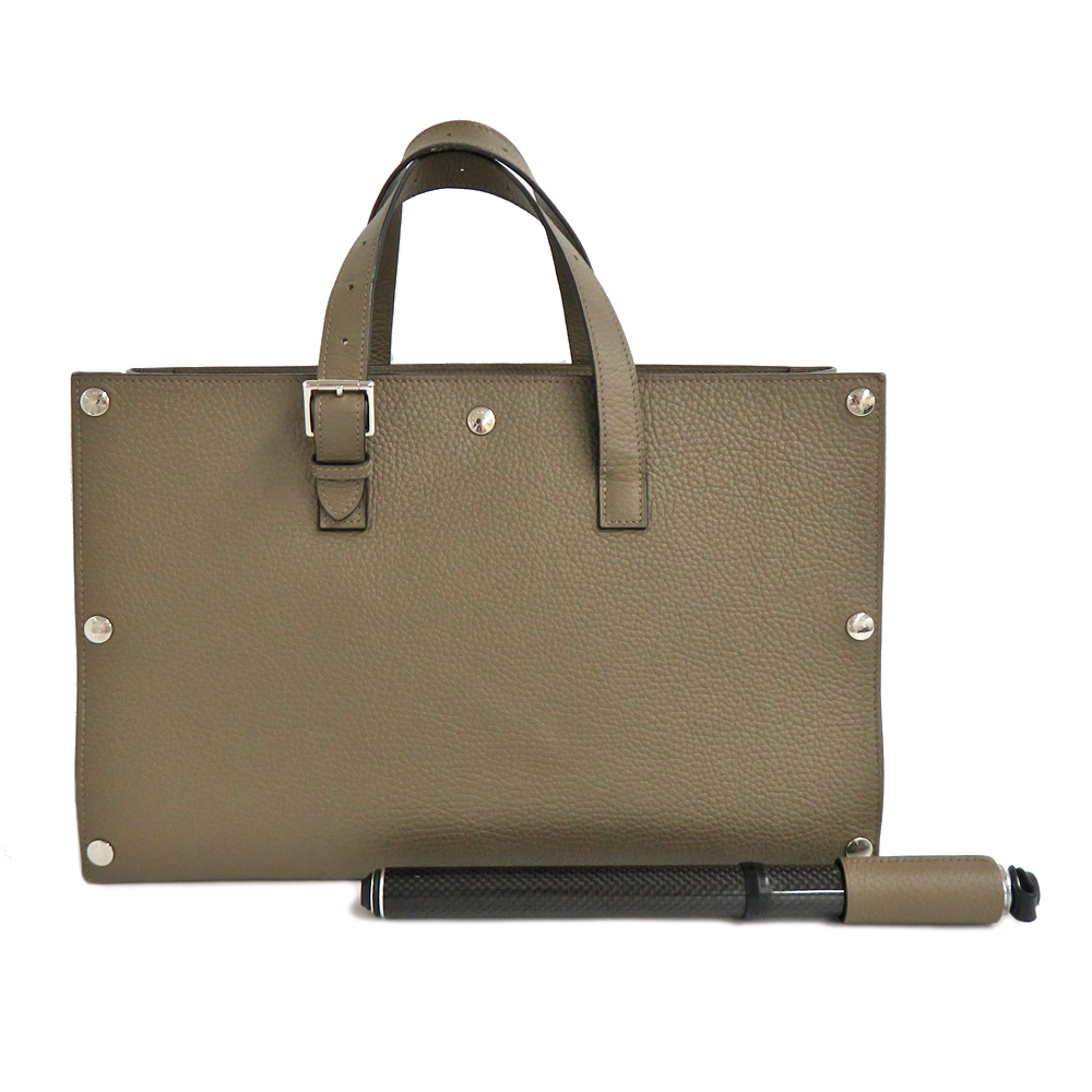 エルメス サックベロ エトゥープ シルバー金具 トリヨンクレマンス トートバッグ