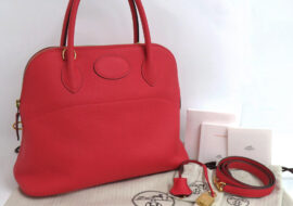 エルメス ボリード31 ルージュ系 ゴールド金具 トリヨンクレマンス D刻印 2019年