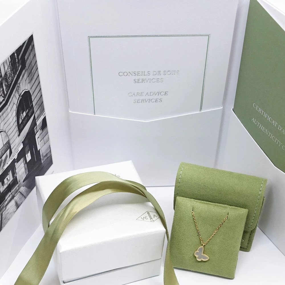 ヴァンクリーフ&アーペル VAN CLEEF&ARPELS スウィート パピヨン ネックレス マザーオブパール 750YG VCARF69300