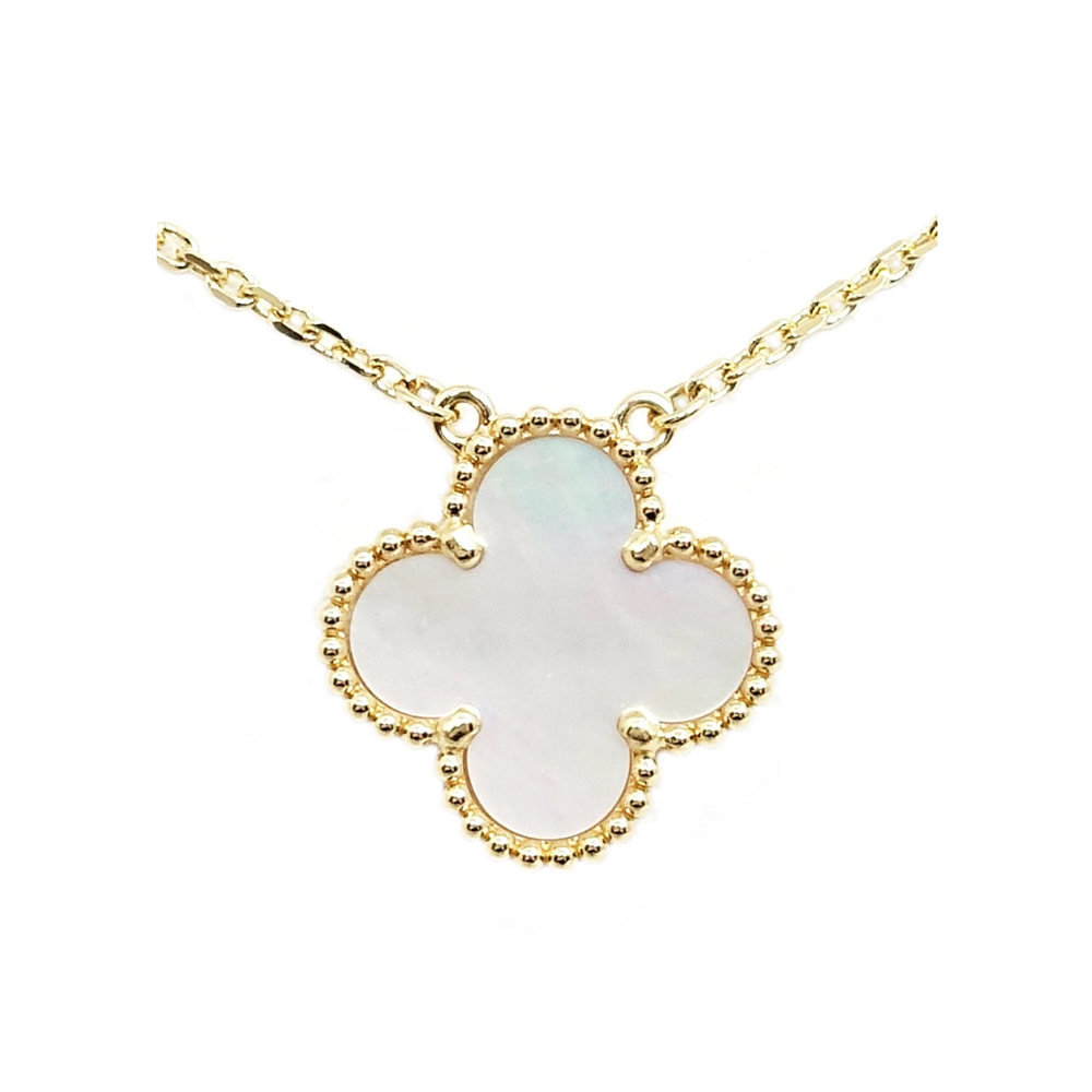 ヴァンクリーフ&アーペル VAN CLEEF&ARPELS ヴィンテージ アルハンブラ ネックレス マザーオブパール 750YG VCARA45900