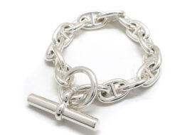 エルメス シェーヌダンクルMM ブレスレット 15コマ SV925 シルバー Ag925 メンズ レディース 新品