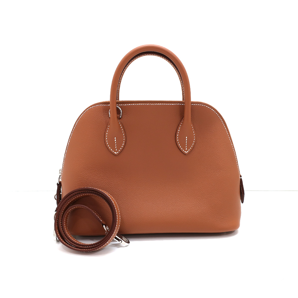 エルメス ボリード 1923 25 ゴールド SV金具 エバーカラー K刻 ハンドバッグ レディース