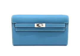 エルメス ケリー トゥ ゴー ロング ウォレット ニューブルージーン K刻 エプソン 長財布 レディース 新品