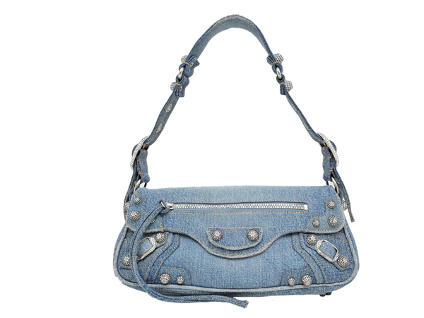 バレンシアガ ルカゴール スモール スリングバッグ デニム ブルー 771640