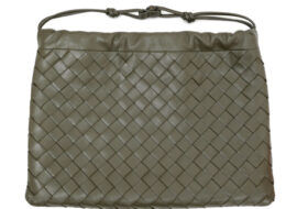 BOTTEGA VENETA ボッテガヴェネタ ダストバッグ ミディアム イントレチャート トラバーチン 796728V3IV12916