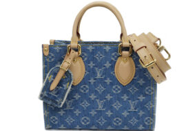 ルイヴィトン モノグラムデニム オンザゴーPM M14633 トート ショルダー 2way バッグ ブルー