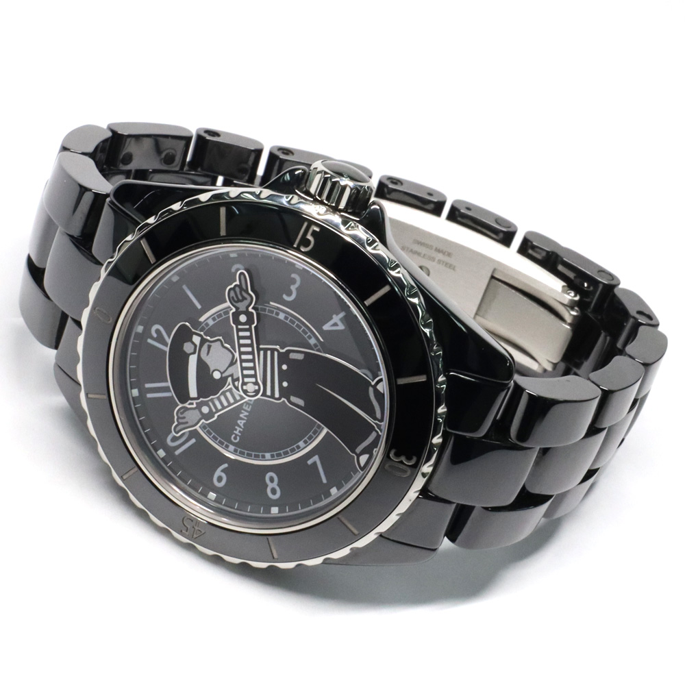 シャネル J12 マドモアゼル ラパウザ H7609 ブラックセラミック 自動巻 メンズ