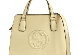 グッチ ソーホー 2way ハンドバッグ ショルダーバッグ 607722 レザー アイボリー