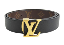 ルイヴィトン サンチュール LVイニシャル ゴールド モノグラム ベルト M9453 80/32