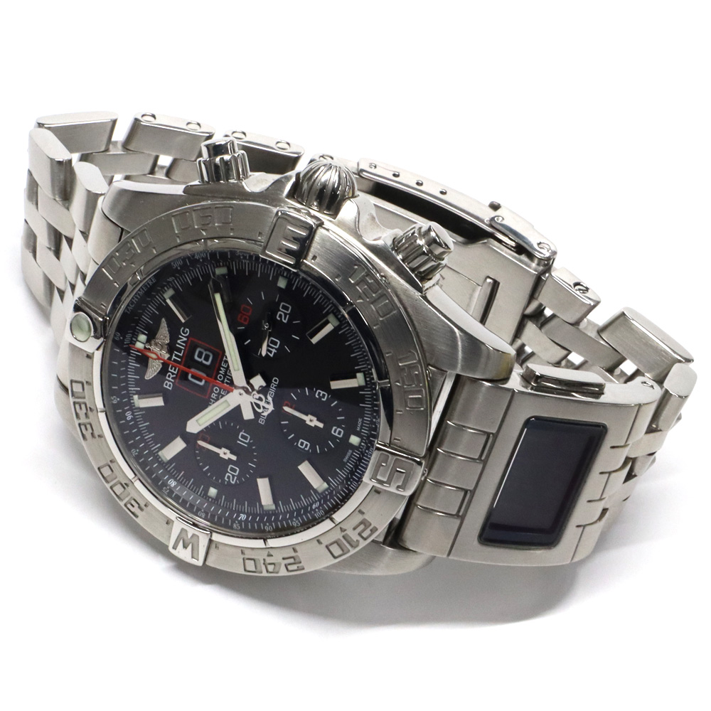 ブライトリング クロノマット ブラックバード A44360 ブラック SS クロノグラフ