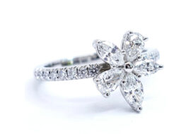 ティファニー TIFFANY ビクトリア ミックス クラスター ダイヤモンド フラワー リング Pt950