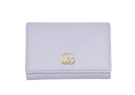 グッチ GUCCI GG カードケース バイカラー レザー パープル イエロー 739525