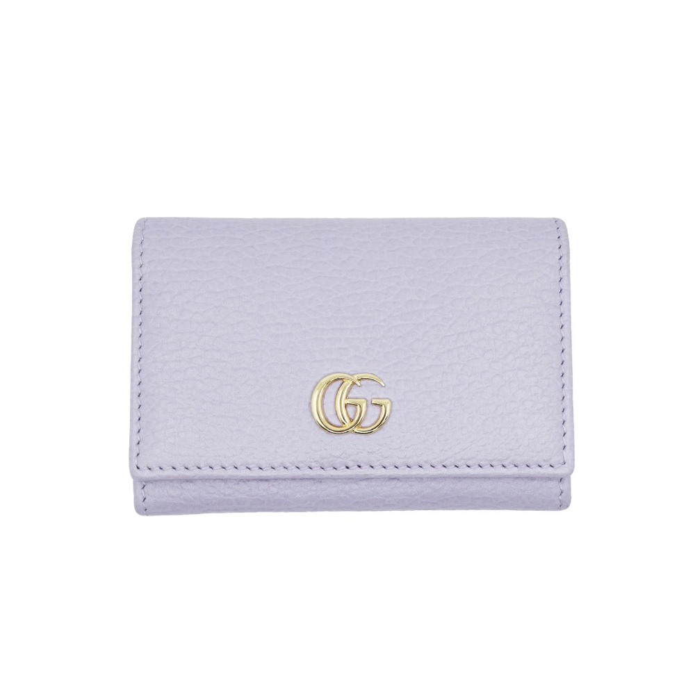 グッチ GUCCI GG カードケース バイカラー レザー パープル イエロー 739525
