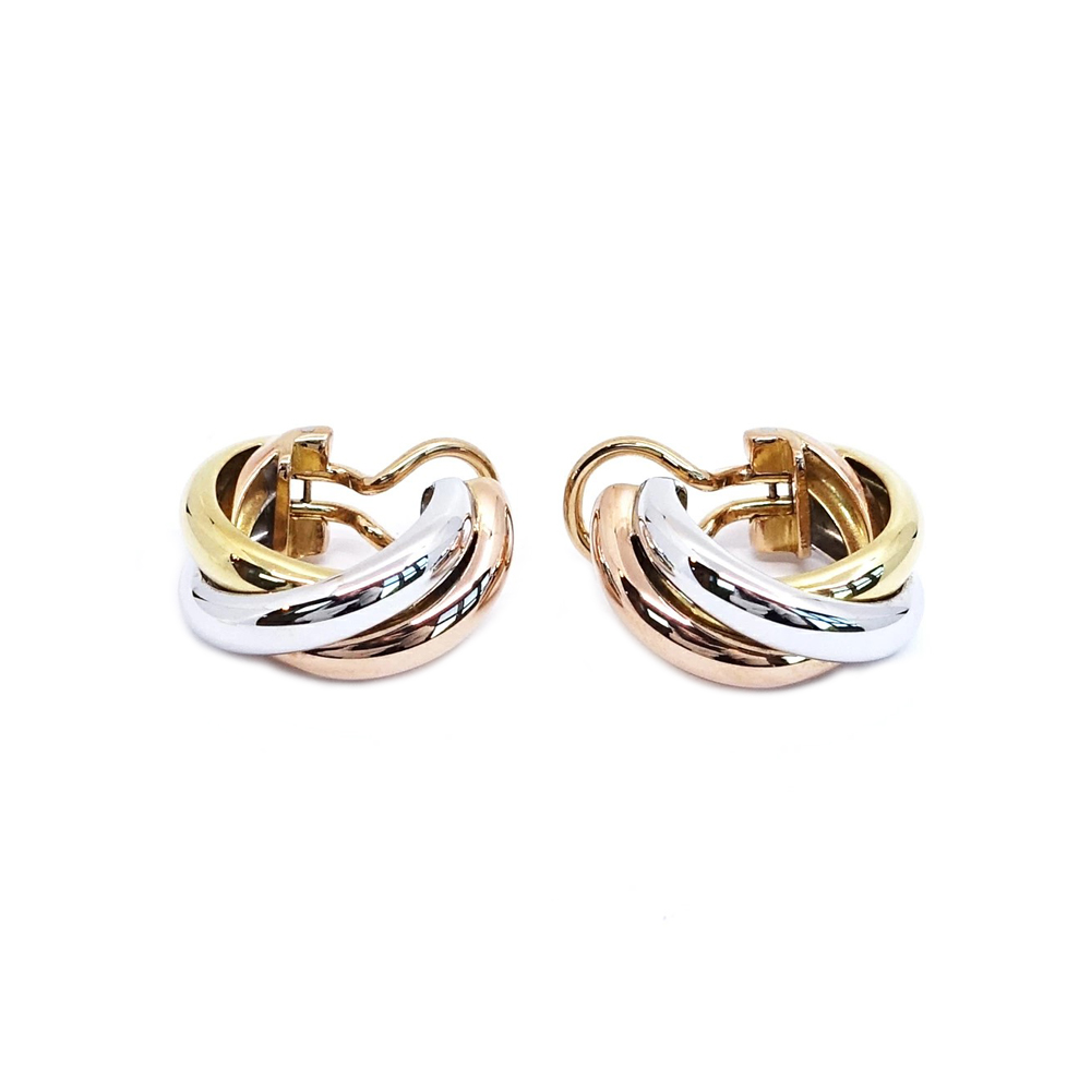 カルティエ CARTIER トリニティ イヤリング 3カラー 750 YG PG WG K18