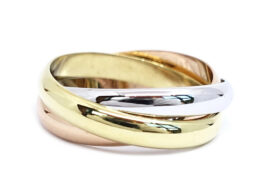 カルティエ CARTIER トリニティ 3カラー リング 750YG WG PG K18