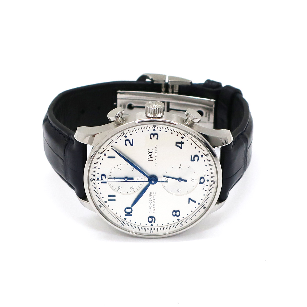 IWC ポルトギーゼ クロノグラフ 白支 自動巻き IW371605 ステンレス メンズ 腕時計