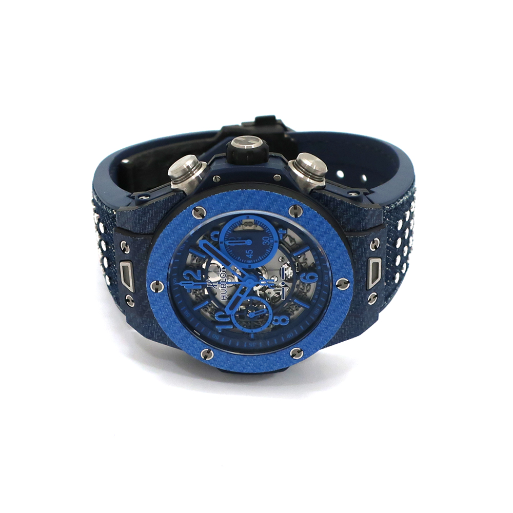 ウブロ ビッグバン ウニコ イタリア インディペンデント ブルーカムフラージュ 世界限定500本 411.YL.5190.NR.ITI16 グレー/ブルー文字盤