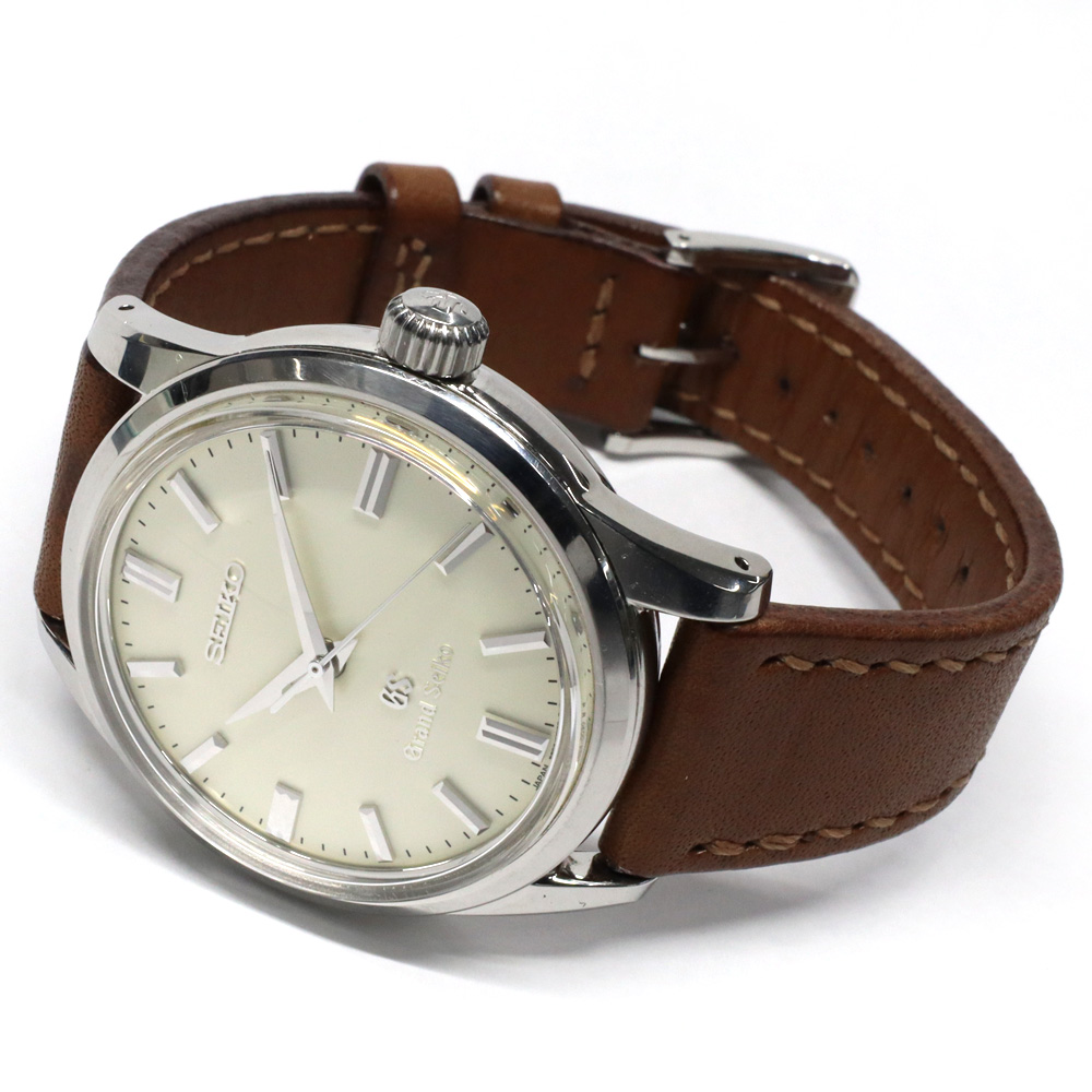 グランドセイコー 9S メカニカル SBGW001 アイボリー SS 革 手巻