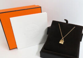 エルメス ネックレス アミュレット バーキン 750PG ピンクゴールド ダイヤモンド