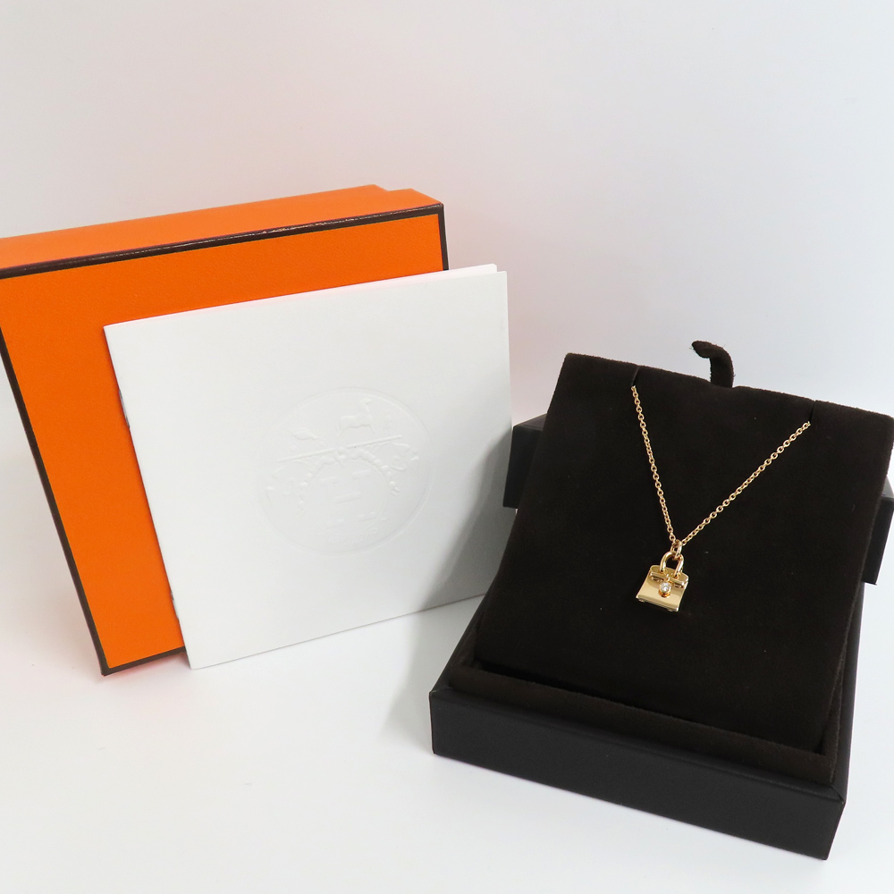 エルメス ネックレス アミュレット バーキン 750PG ピンクゴールド ダイヤモンド