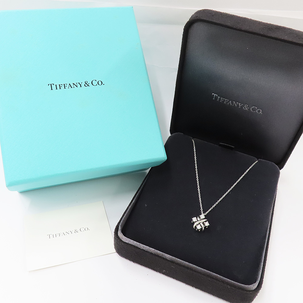 ティファニー Sixteen stone ジャン シュランバージェ クロス プラチナ ネックレス
