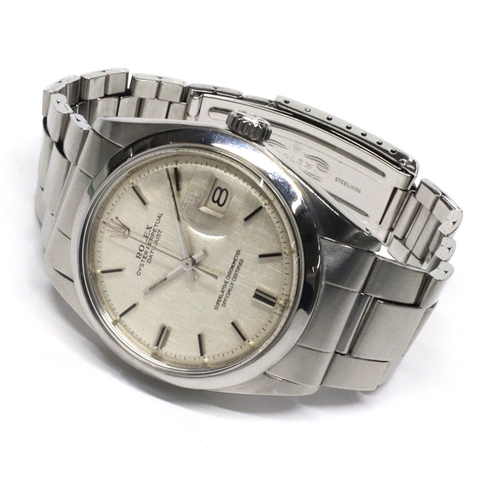 ロレックス デイトジャスト 1600 28番 SS シルバーモザイク 自動巻