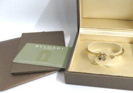 ブルガリ ブレスレット バングル フィオレヴァー 750YG K18 イエローゴールド Sサイズ