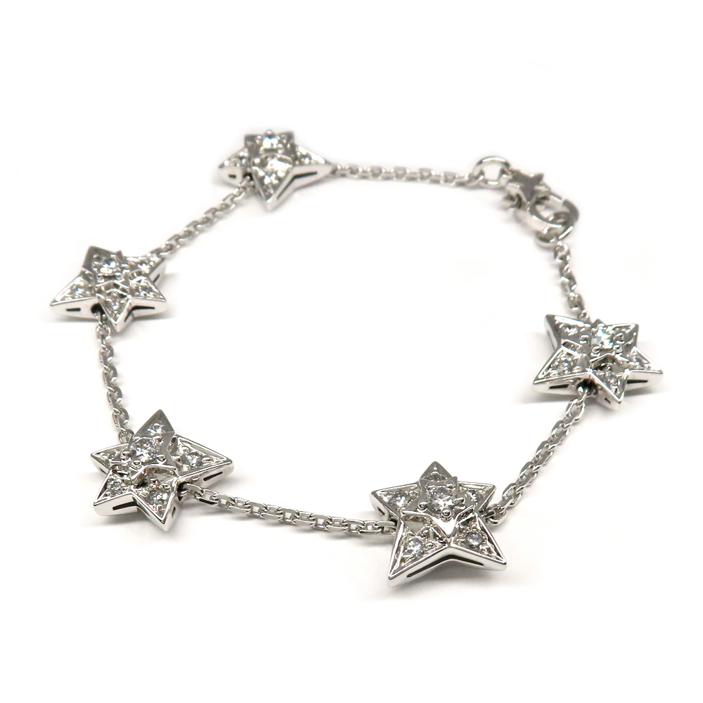 シャネル ブレスレット コメット コレクション J2788 K18WG 750 ホワイトゴールド ダイヤモンド