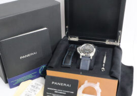 パネライ ルミノール レフトハンド 8DAYS アッチャイオ PAM00796 黒 SS レザー 自動巻