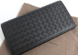 ボッテガヴェネタ 二つ折り長財布 156819 イントレチャート ブラック