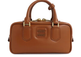 ミュウミュウ アルカディ レギュラー 5BB142 ACR3 ハンドバッグ 2WAY コニャック