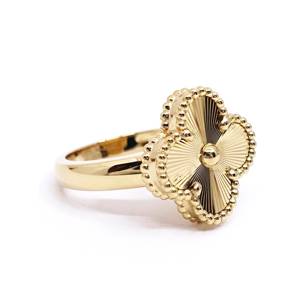 ヴァンクリーフ&アーペル VAN CLEEF&ARPELS ヴィンテージ アルハンブラ リング ギヨシェ VCARP6I300 750YG