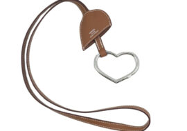 エルメス HERMES チョーカー クロシェット オクールデュフォーブル ゴールド ブラウン レザー