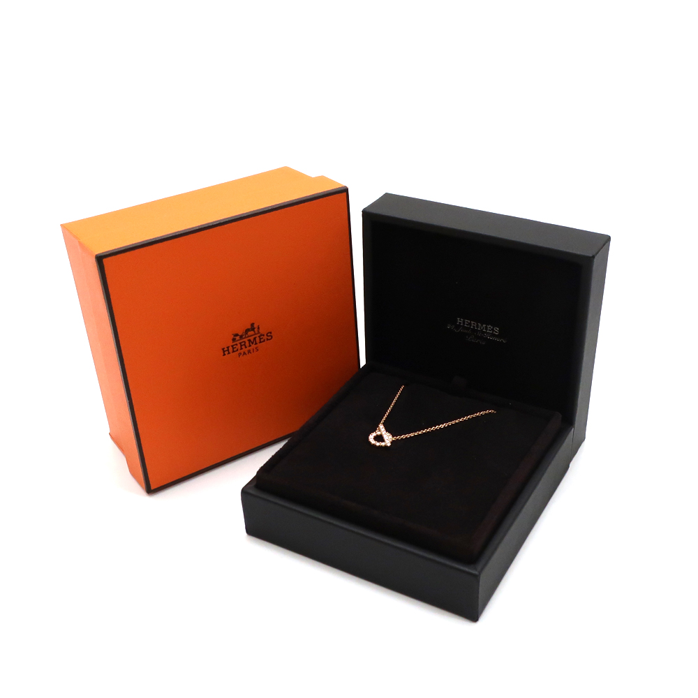 エルメス フィネス ペンダント 750PG ダイヤモンド H219315B ピンクゴールド ネックレス K18 ジュエリー レディース