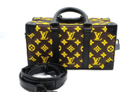 ルイヴィトン ハンドバッグ モノグラム・タフタージュ ソフトトランク M45025 ブラウン メンズ