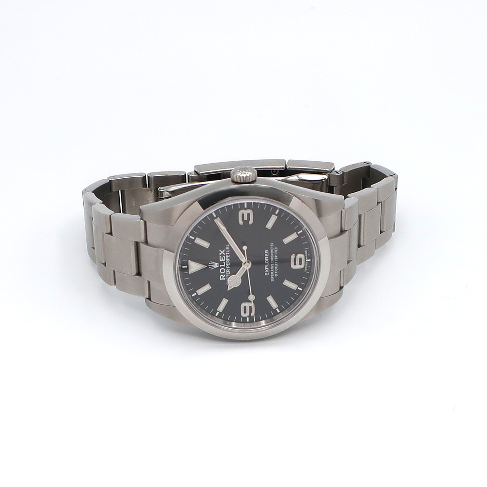 ロレックス エクスプローラーⅠ 腕時計 214270 2011年 ランダム SS ブラック文字盤 メンズ 腕時計