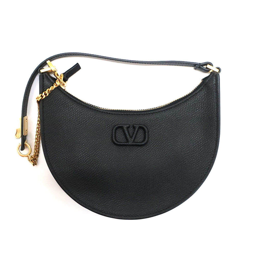 ヴァレンティノ ショルダーバッグ P0W9RQR レディース ブラック レザー ゴールド金具
