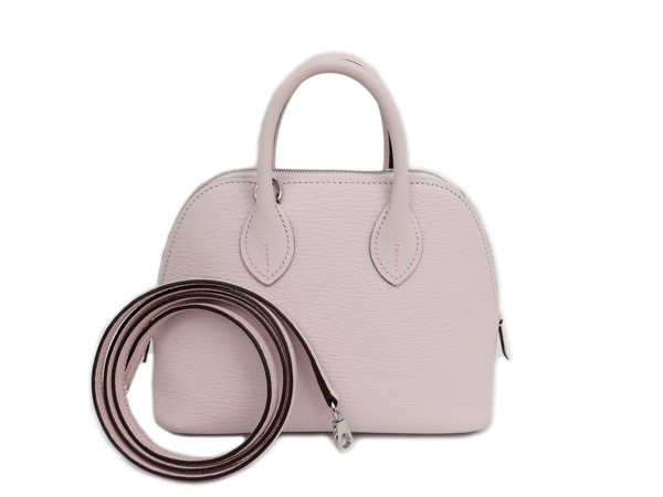 エルメス ボリード1923 ミニ シェーブル ローズダーリン シルバー金具 K刻印