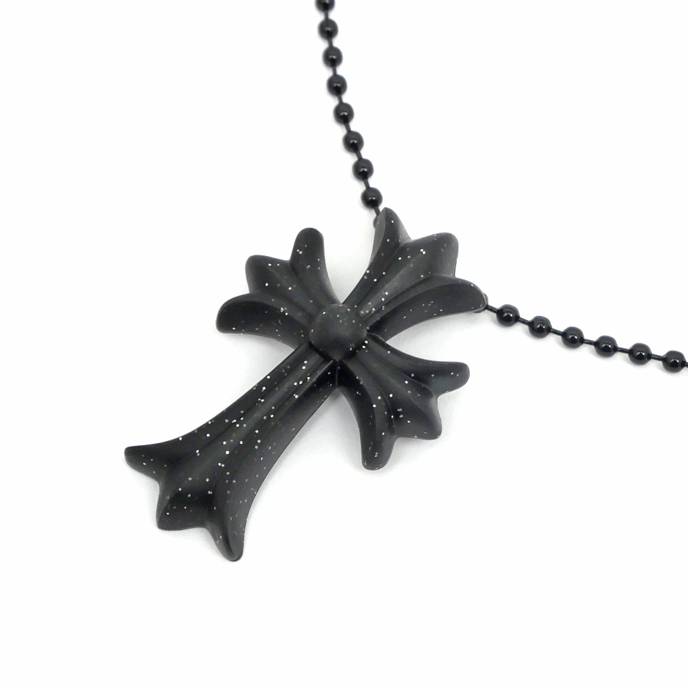 CHROME HEARTS クロムハーツ ネックレス CHクロス スモール ラバー