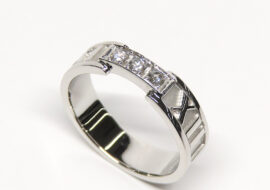 ティファニー アトラス ダイヤ リング 3Pダイヤ K18WG ホワイトゴールド