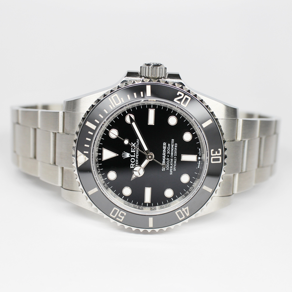 ロレックス サブマリーナ ノンデイト 124060 ランダム ブラック SS 自動巻き メンズ 保証書付