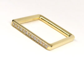 WAKO GINZA TOKYO スクエア 13Pダイヤモンド リング K18 イエローゴールド