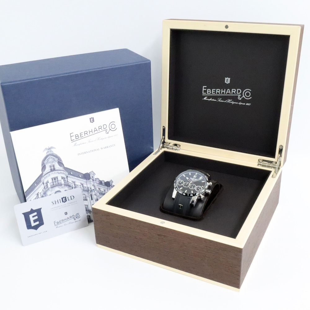 エベラール クロノ4 21-42 31073 ブラック SS/ラバー 自動巻