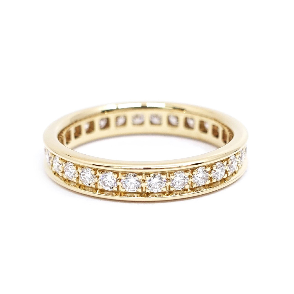 カルティエ CARTIER バレリーナ フルエタニティ ダイヤモンド リング 750YG
