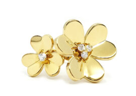 ヴァンクリーフ&アーペル VAN CLEEF&ARPELS フリヴォル アン トレ レ ドア リング ダイヤモンド 750YG VCARPJMD