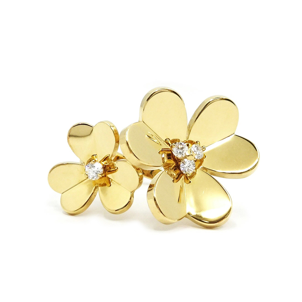 ヴァンクリーフ&アーペル VAN CLEEF&ARPELS フリヴォル アン トレ レ ドア リング ダイヤモンド 750YG VCARPJMD