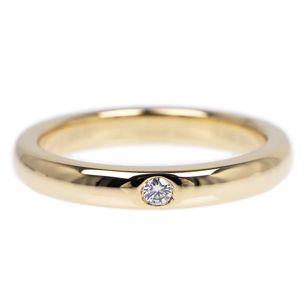 TIFFANY ティファニー スタッキング バンド リング 750YG K18 イエローゴールド ダイヤモンド