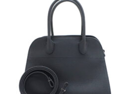 ザ ロウ ソフトマルゴー 10 ブラック レザー ショルダー ハンドバッグ メンズ レディース