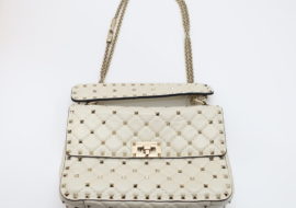 ヴァレンチノ ガラヴァーニ ショルダーバッグ スタッズ ホワイト